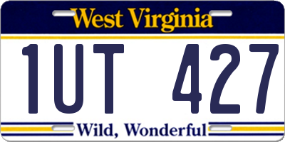 WV license plate 1UT427