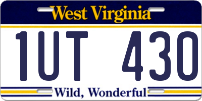 WV license plate 1UT430