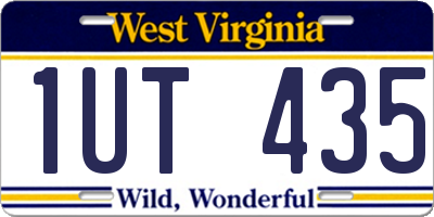 WV license plate 1UT435