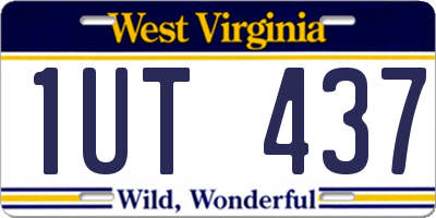 WV license plate 1UT437