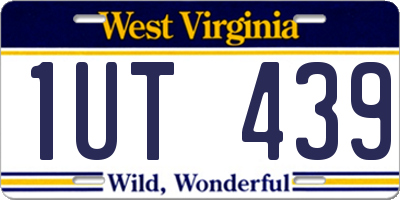 WV license plate 1UT439