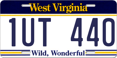 WV license plate 1UT440