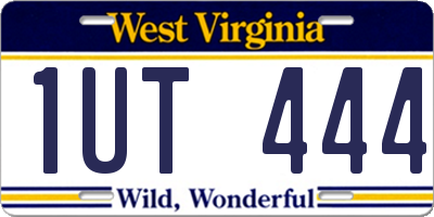 WV license plate 1UT444