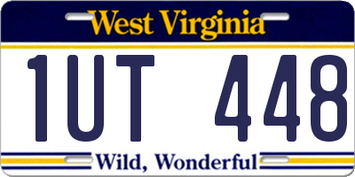 WV license plate 1UT448