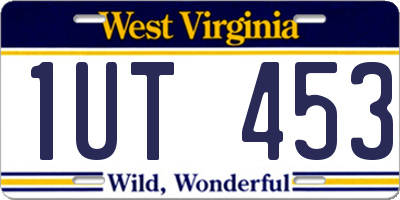 WV license plate 1UT453