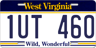 WV license plate 1UT460