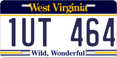 WV license plate 1UT464