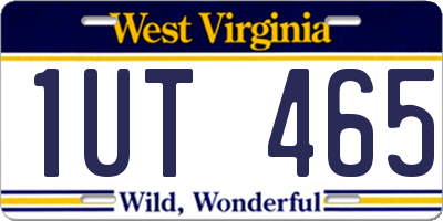 WV license plate 1UT465