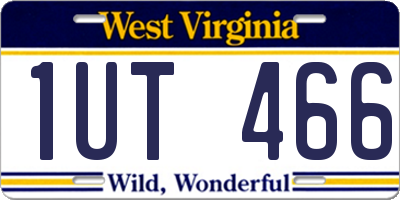 WV license plate 1UT466