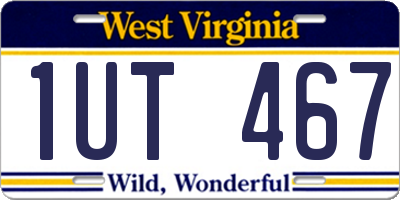 WV license plate 1UT467
