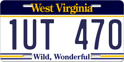 WV license plate 1UT470