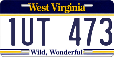 WV license plate 1UT473
