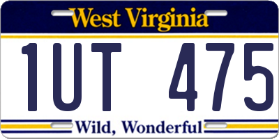 WV license plate 1UT475