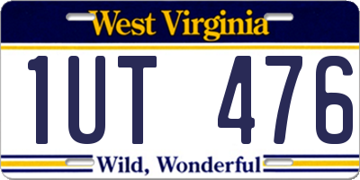 WV license plate 1UT476