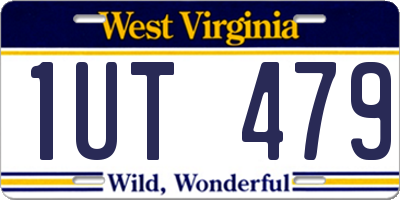 WV license plate 1UT479