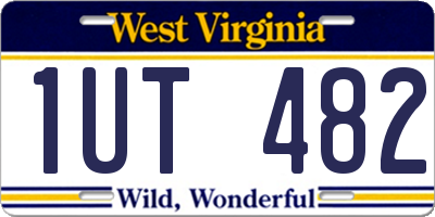 WV license plate 1UT482