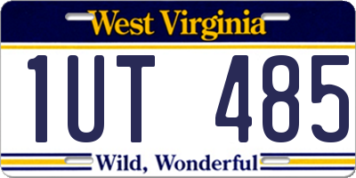 WV license plate 1UT485