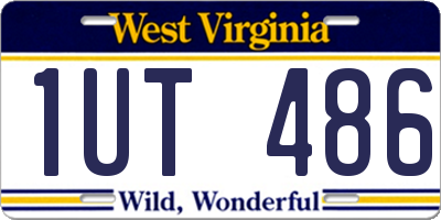 WV license plate 1UT486