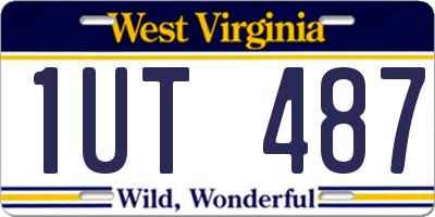 WV license plate 1UT487