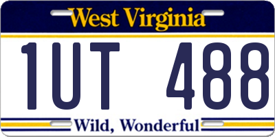 WV license plate 1UT488