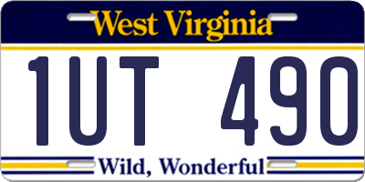 WV license plate 1UT490