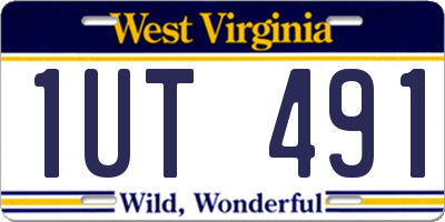 WV license plate 1UT491