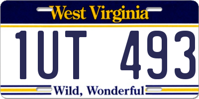 WV license plate 1UT493