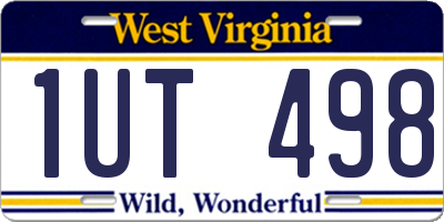 WV license plate 1UT498