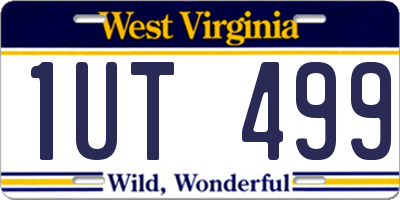 WV license plate 1UT499