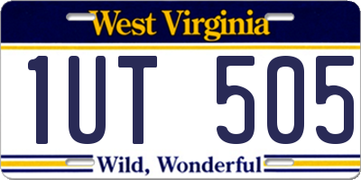 WV license plate 1UT505