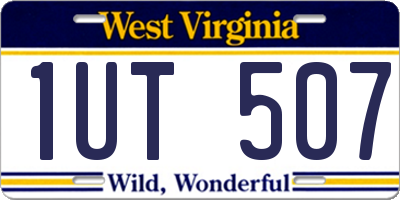 WV license plate 1UT507