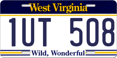 WV license plate 1UT508