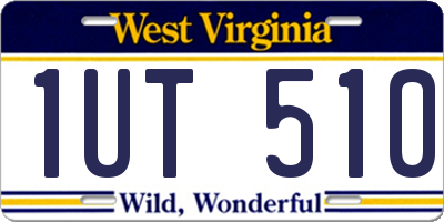 WV license plate 1UT510