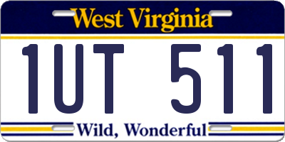WV license plate 1UT511