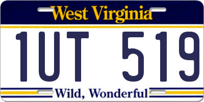 WV license plate 1UT519