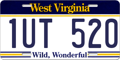 WV license plate 1UT520