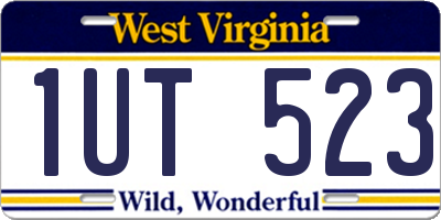 WV license plate 1UT523