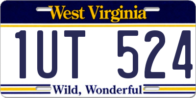 WV license plate 1UT524
