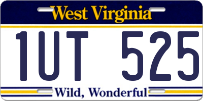 WV license plate 1UT525
