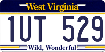 WV license plate 1UT529