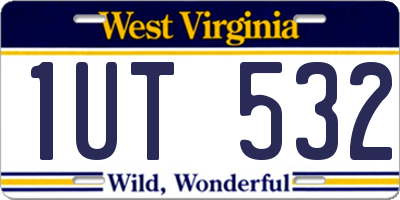 WV license plate 1UT532