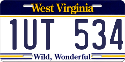 WV license plate 1UT534