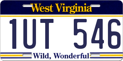 WV license plate 1UT546