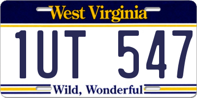 WV license plate 1UT547