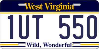 WV license plate 1UT550