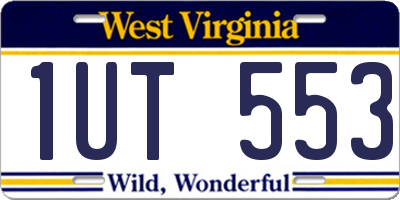 WV license plate 1UT553