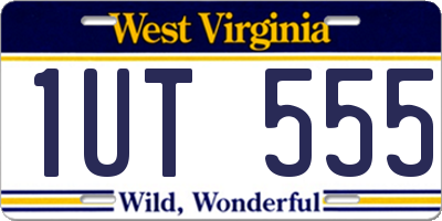 WV license plate 1UT555