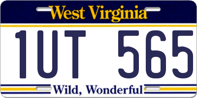 WV license plate 1UT565