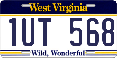 WV license plate 1UT568