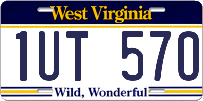 WV license plate 1UT570